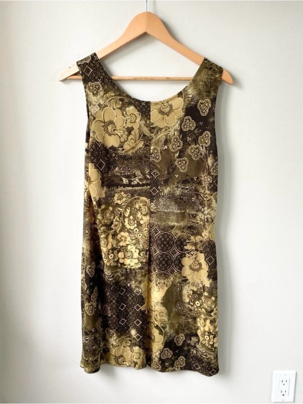 Vintage Marie Claire Whimsical Gold Brown Dress - Picture 3 of 5